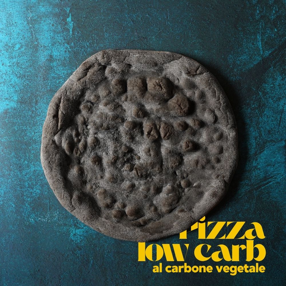 Pizza LOW CARB au charbon végétal