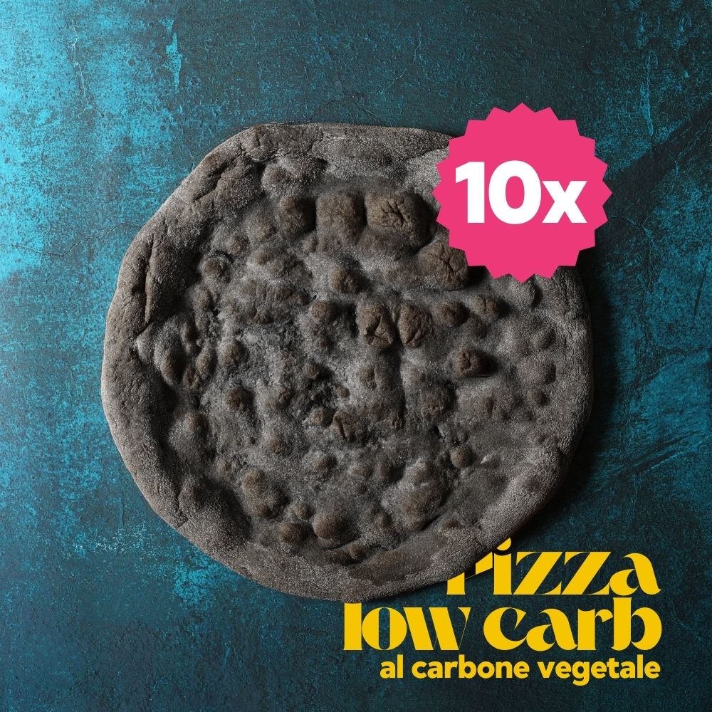 Pizza LOW CARB au charbon végétal - 10 PIÈCES