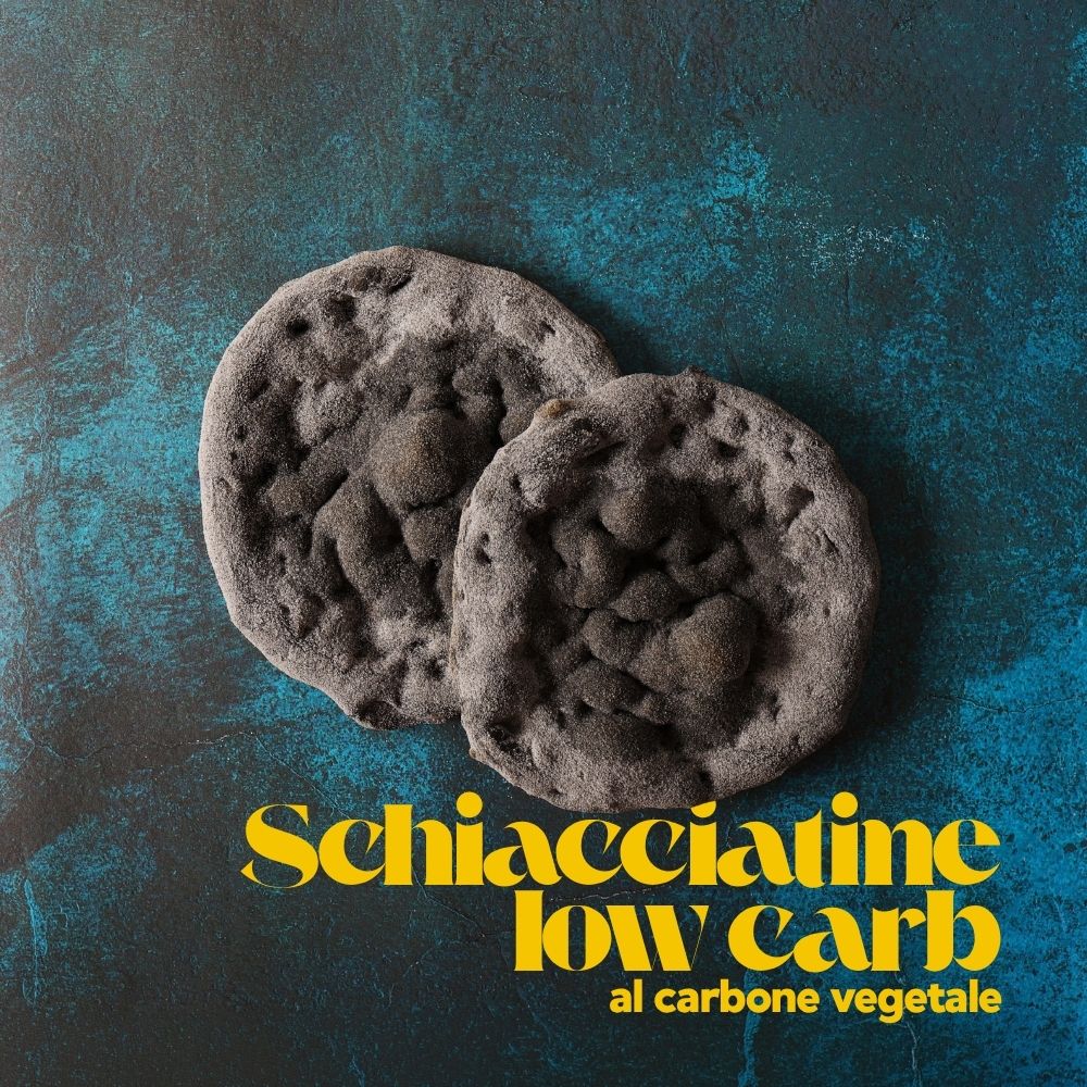 Schiacciatine LOW CARB au charbon végétal - 2 pièces