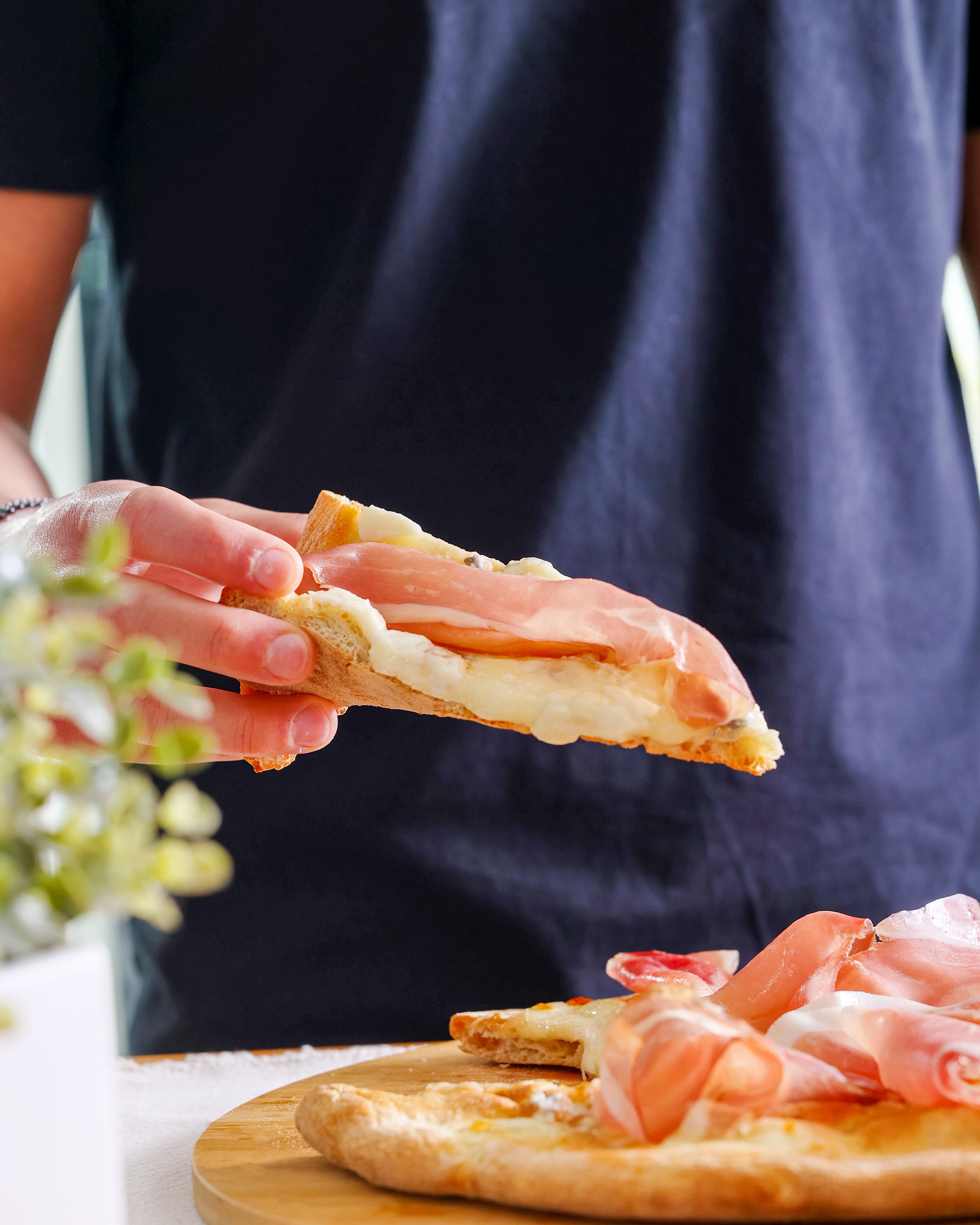 Fetta pizza formaggio e crudo  OVENOVA